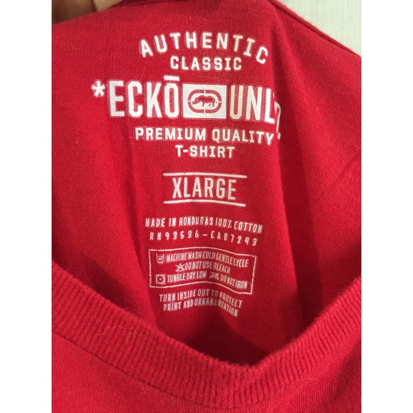 Vintage Ecko Unlimited Red Graphic T shirt size XL - Picture 4 of 6
